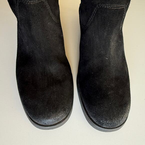 Ugg Josefene Pull On Slouch Black Suede Short Boots women 10 - Picture 4 of 7